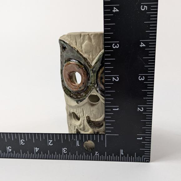 Vintage Owl Votive Candle Holder Glazed Pottery Counterpoint San Francisco Gift - Picture 10 of 12
